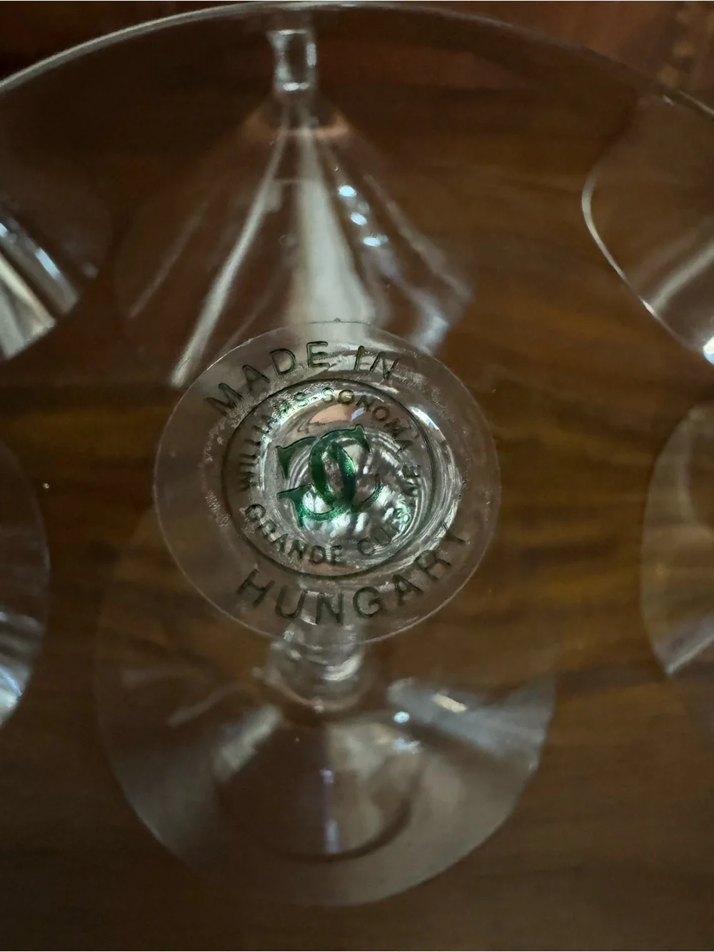 Williams Sonoma Clear Martini Glasses - Set of 4 hand blown from Hungary